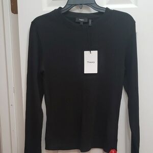 Theory Women's Classic Black Long Sleeve Top